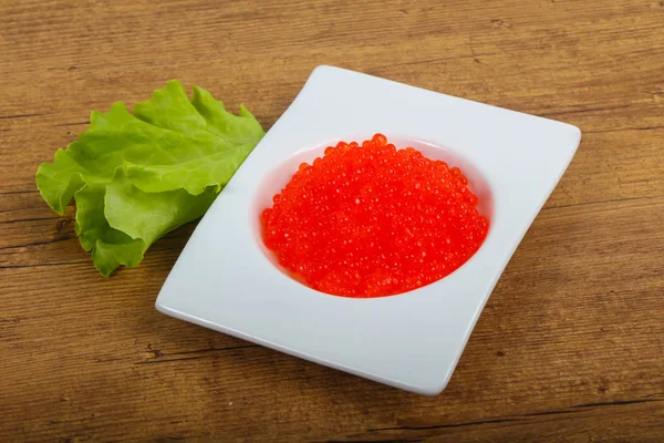 Caviar Vermelho Tigela — Fotografia de Stock