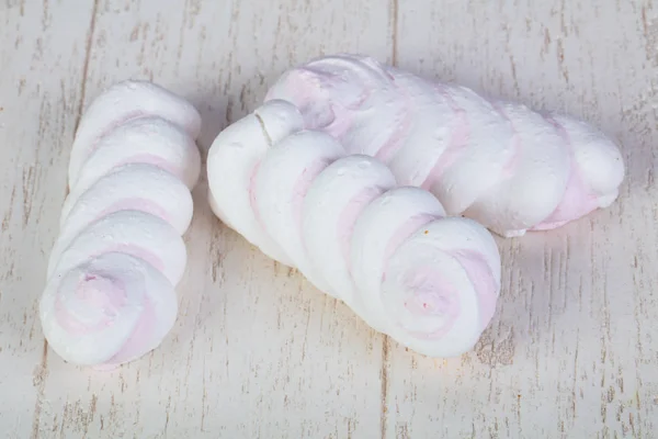 Delicious Soft Sweet Twisted Meringues — Stock Photo, Image