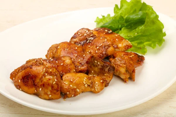 Teriyaki Thighs Sesame Seeds — Stock Photo, Image