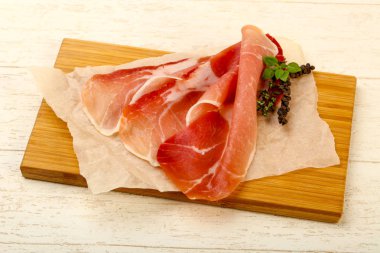 İspanyol hamon için hazır yemek ovet ahşap arka plan