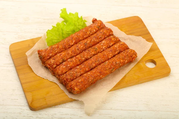 Raw Beef Sausages Grill — Stock Photo, Image