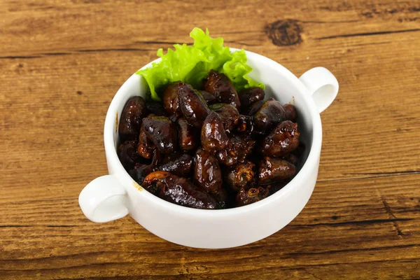 Corações Frango Molho Teriyaki — Fotografia de Stock