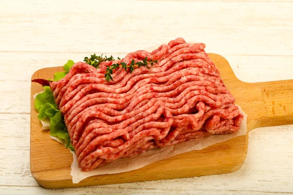 Köttfärs Kött Med Timjan Och Peppar — Stockfoto