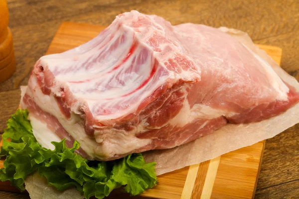 Carne Maiale Cruda Cottura — Foto Stock