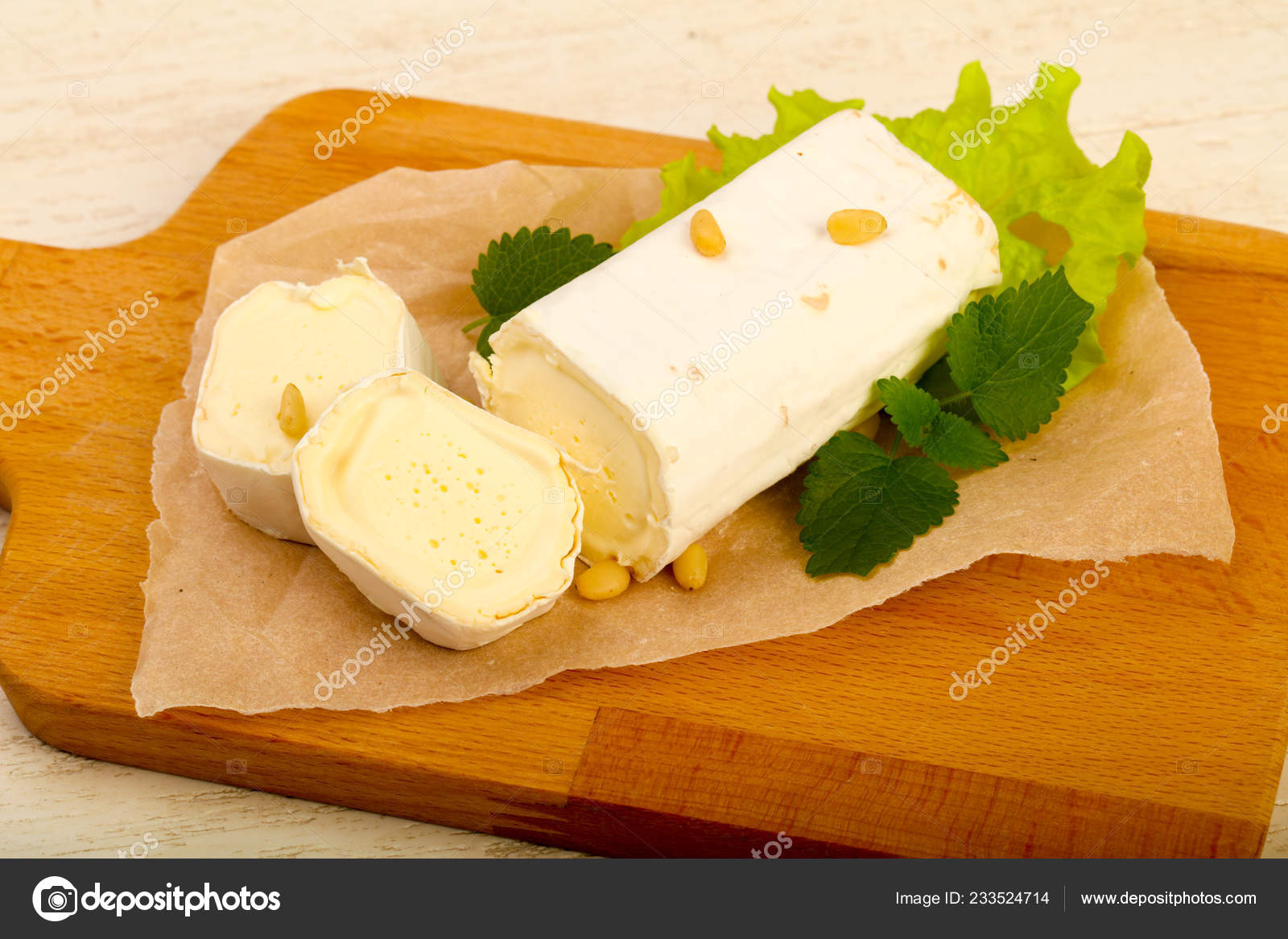 Brie Cheese Roll Cedar Nuts Stock Photo by ©AndreySt 233524714
