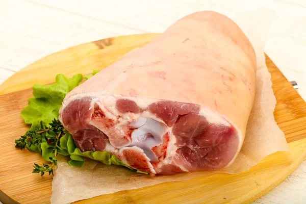 Roh Fettes Schweineknie Bereit Zum Kochen — Stockfoto