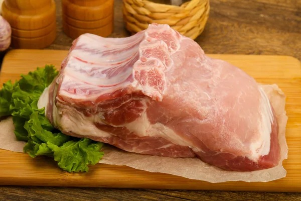 Raw Pork Meat Baking Stock Photo