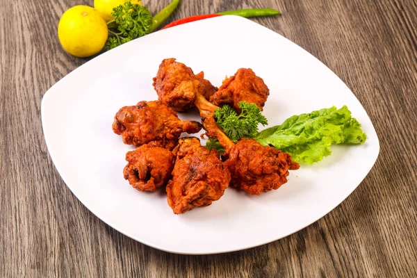 Cozinha Tradicional Indiana Pirulitos Frango Com Especiarias — Fotografia de Stock