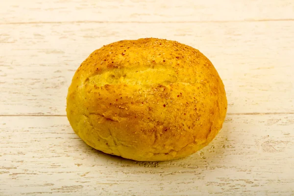Küçük Ekmek Topuz Kahvaltıda Ahşap Için — Stok fotoğraf