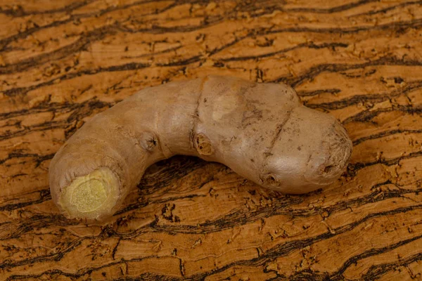 Ginger Root Wooden Background — Stock Photo, Image