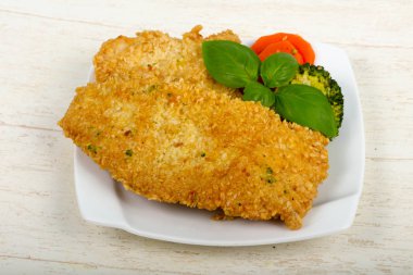 Susam ve haşlanmış sebzeler ile tavuk