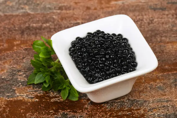 Luxury Black Caviar Bowl — Stock Photo, Image