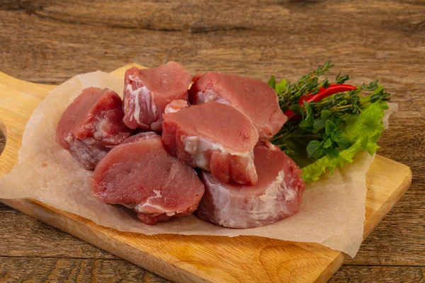 Raw Pork Tenderloin Ready Cooking — Stock Photo, Image