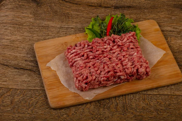 Surowe Mięso Mielone Wieprzowe Gotowe Gotowania — Zdjęcie stockowe