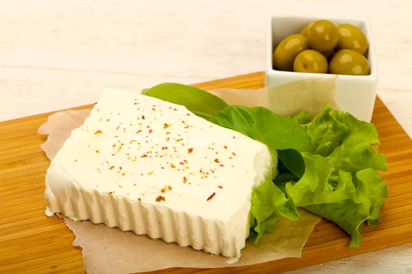 Feta Cheese Olives — Stock Photo, Image