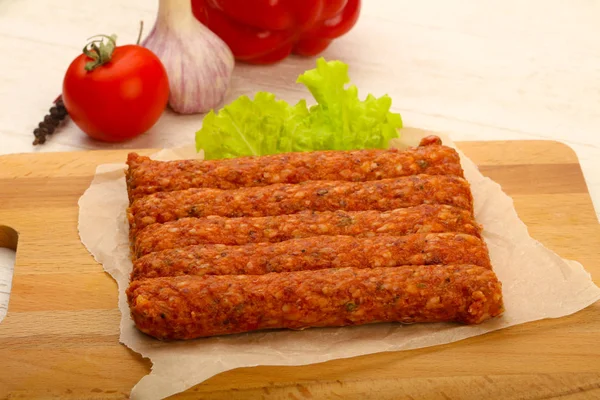 Raw Beef Sausages Grill — Stock Photo, Image