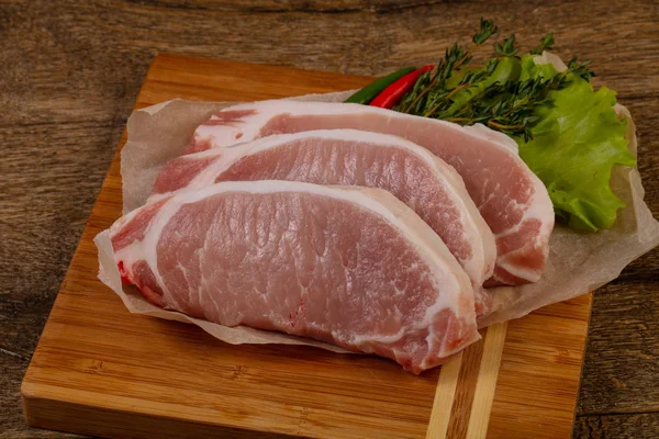 돼지고기 스테이크가 — 스톡 사진