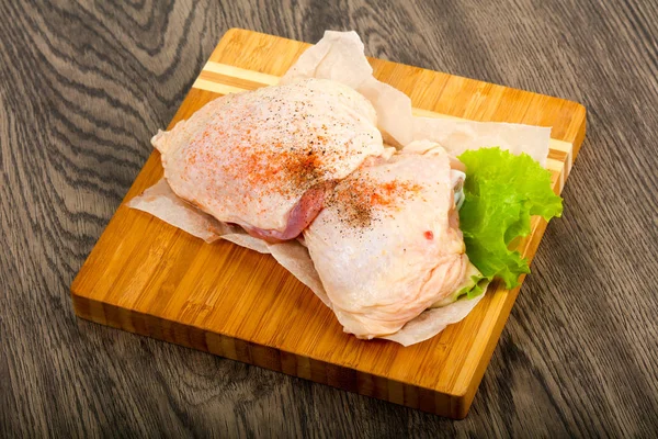 Raw Chicken Thighs Ready Cooking — Stock Photo, Image