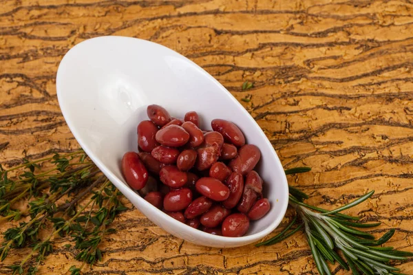 Baked red kidney with tomato sauce — Stock Image Baked Red Kidney Tomato Sauce Royalty Free Stock Images