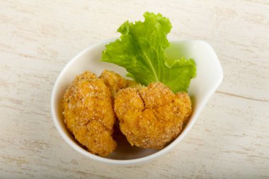 Diyet gevrek karnabahar beyaz kase