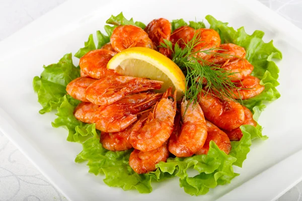 Shrimp Cocktail Lemon — Stock Photo, Image