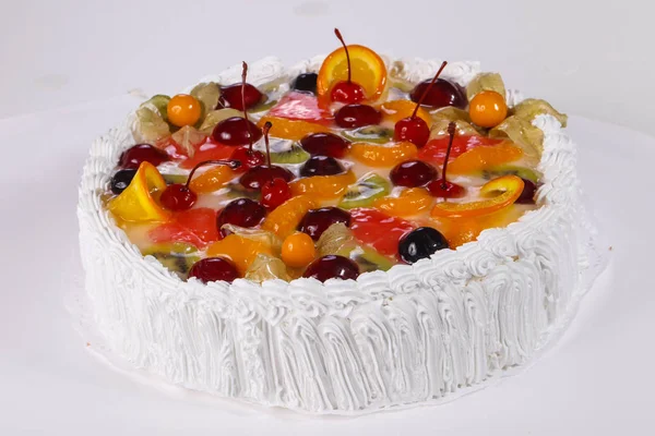 Cake Berries Cream — Stock Photo, Image