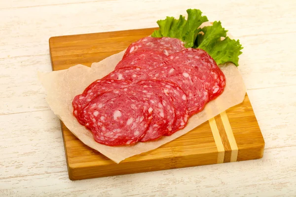 Spanien Wurst Salchichon Hautnah — Stockfoto