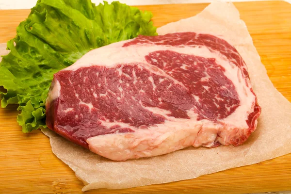 Rib Eye Roh Steak Bereit Zum Kochen — Stockfoto