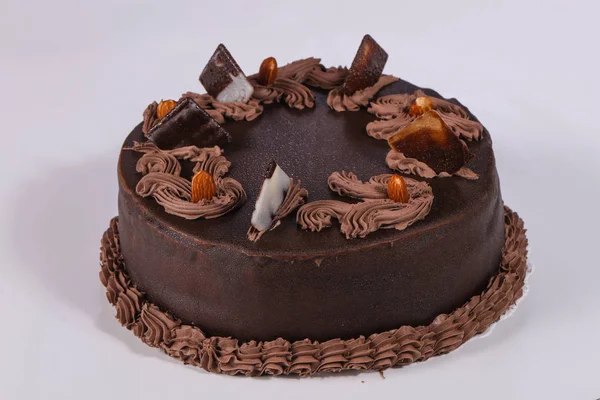 Delicous Cake Chocolate Con Crema — Foto de Stock