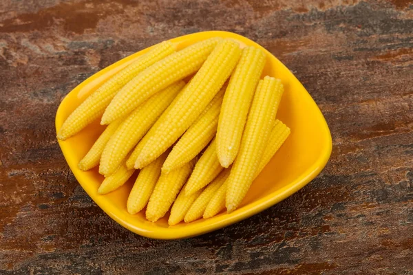 Pickled Baby Corn Bowl — Stock Photo, Image