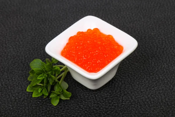 Luxus Roter Kaviar Der Schüssel — Stockfoto