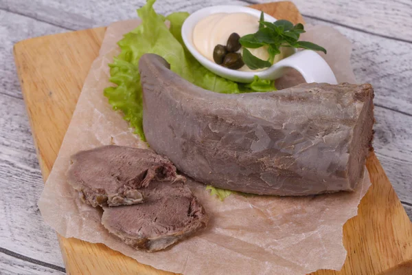 Gurmet Cerdo Lengua Bocadillo Aperitivo — Foto de Stock