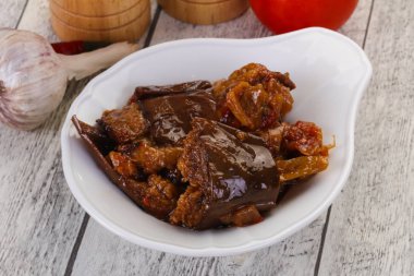 Eggpant snack - imam bayaldy domates ve biber ile