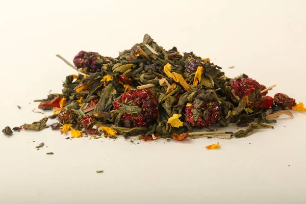 Άρωμα Σωρού Τσάι Φρούτα Μούρα Και Βότανα — Φωτογραφία Αρχείου