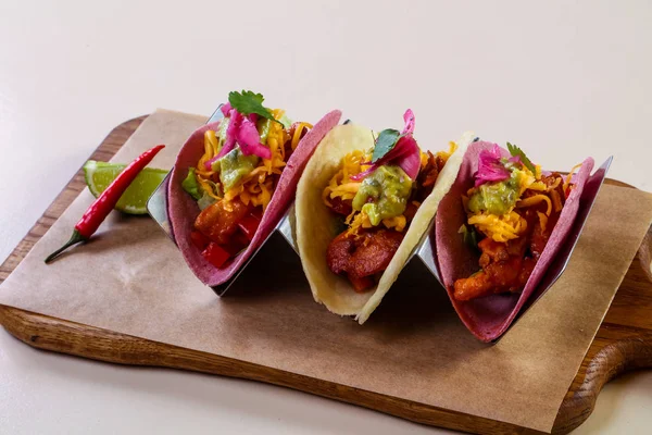 Burrito Tradicional Mexicano Com Carne — Fotografia de Stock