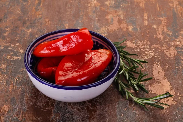 Pimiento Rojo Escabeche Con Aceite — Foto de Stock