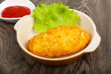 Patates gözlemesi yakın çekim