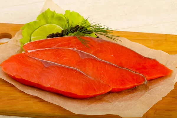 Salted Salmon Lime Dill — Stock Photo, Image