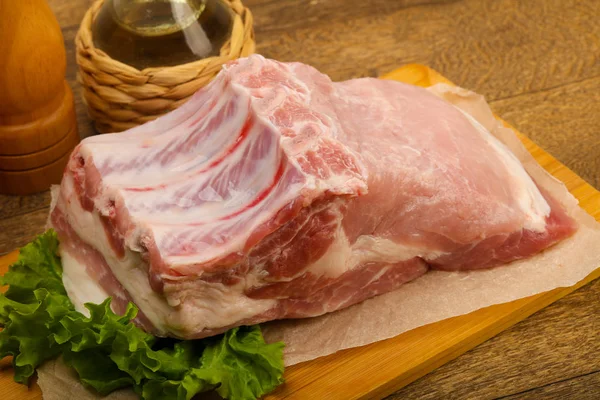 Raw Pork Meat Baking — Stock Photo, Image
