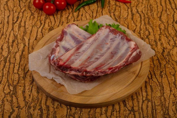 Costillas Cerdo Crudas Listas Para Cocinar — Foto de Stock