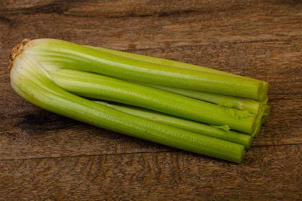 Cibo Biologico Bastoncini Sedano Sfondo Legno — Foto Stock