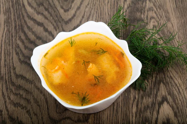 Лосось суп — стокове фото