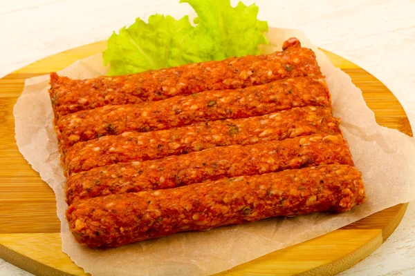 Raw beef sausages — Stock Photo, Image