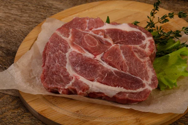 Raw pork steak — Stock Photo, Image