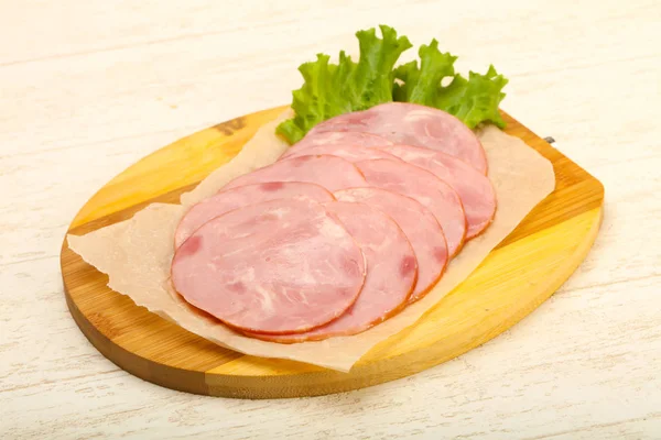 Salsiccia affettata — Foto Stock