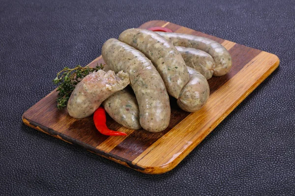 Raw chicken sausages — Stock Photo, Image