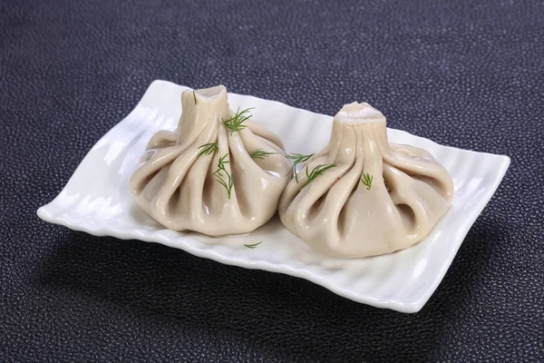 Caucasian traditional Khinkali — Stock Photo, Image