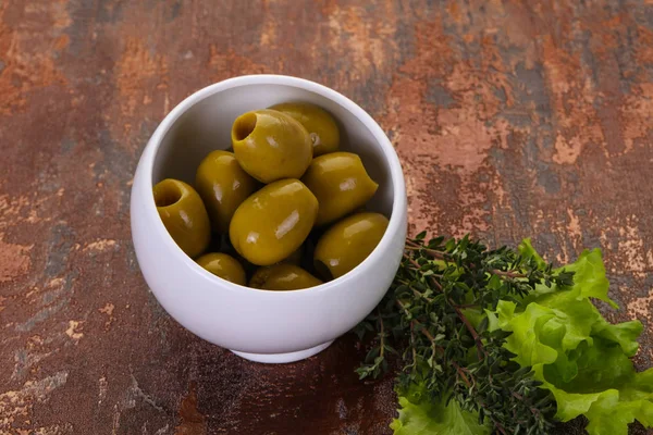 Olive verdi grandi — Foto Stock