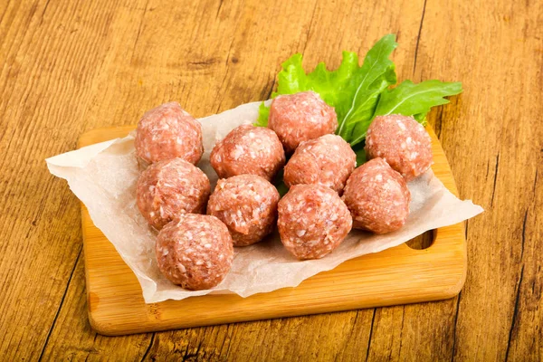 Bolas Carne Cruda Para Cocinar —  Fotos de Stock