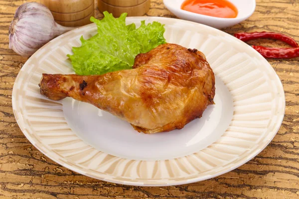 Perna de frango assada — Fotografia de Stock